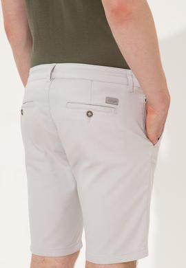 Erkek Açık Gri Dokuma Şort - 50246140068