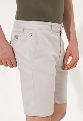 Erkek Açık Gri Dokuma Şort - 50246140068