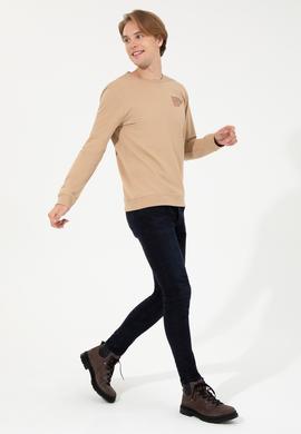 Erkek Camel Sweatshirt - 50253289031