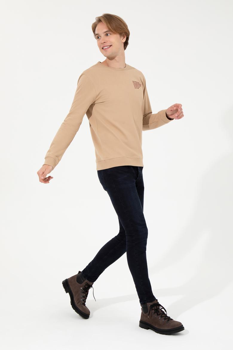 Erkek Camel Sweatshirt - 50253289031