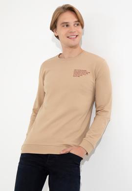 Erkek Camel Sweatshirt - 50253289031
