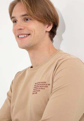 Erkek Camel Sweatshirt - 50253289031