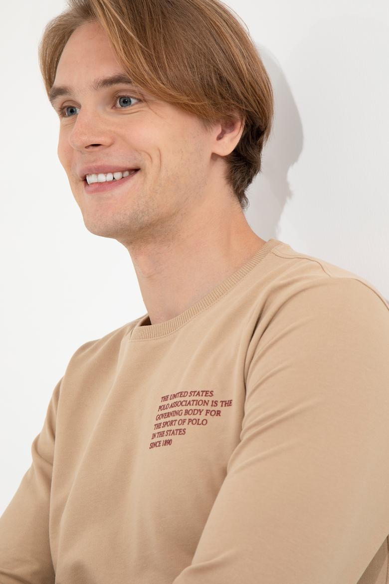 Erkek Camel Sweatshirt - 50253289031