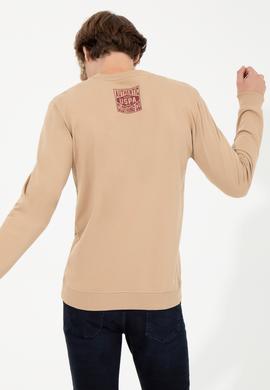 Erkek Camel Sweatshirt - 50253289031