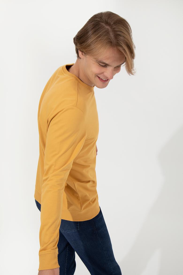 Erkek Safran Basic Sweatshirt - 50257281106