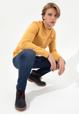 Erkek Safran Basic Sweatshirt - 50257281106
