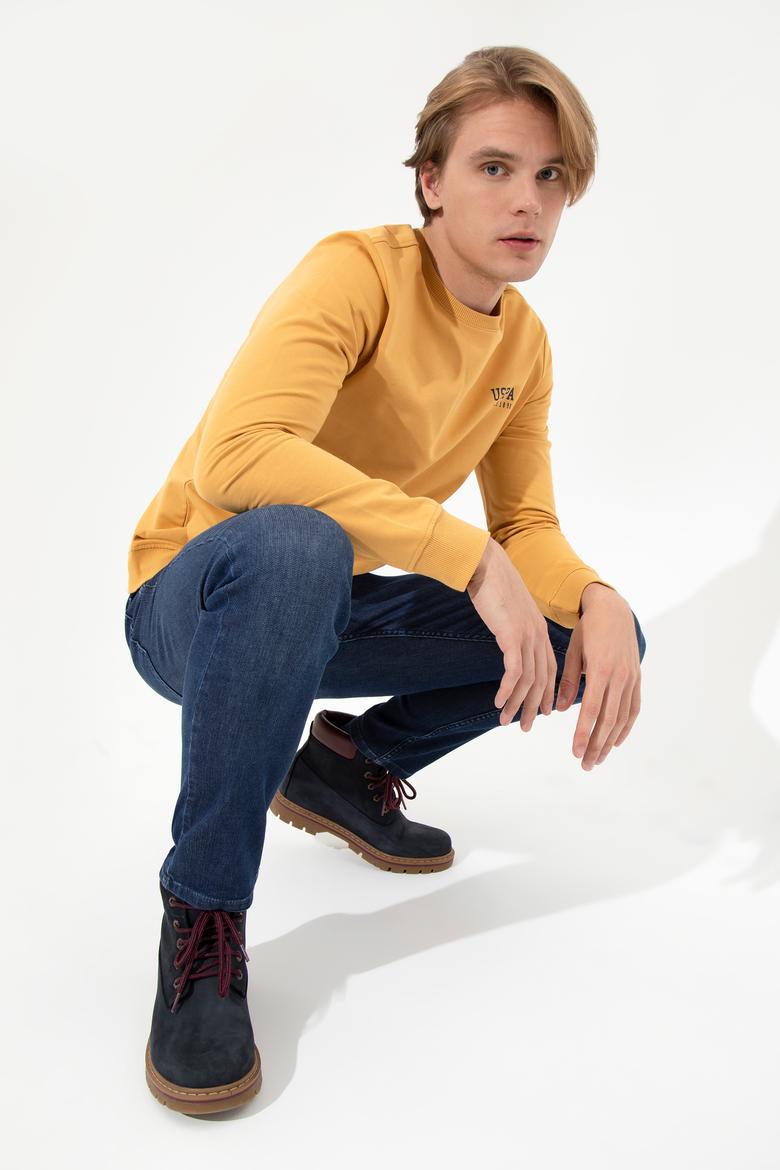 Erkek Safran Basic Sweatshirt - 50257281106