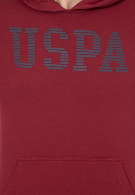 Erkek Vişne Basic Kapüşonlu Sweatshirt - 50257164040