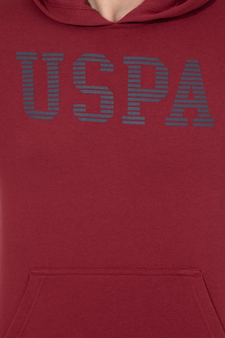 Erkek Vişne Basic Kapüşonlu Sweatshirt - 50257164040