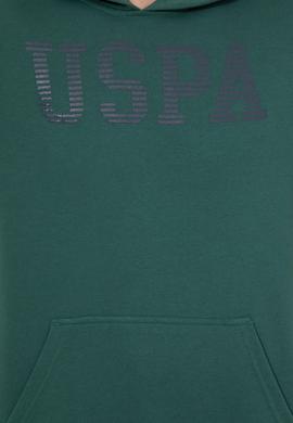 Erkek Yeşil Kapüşonlu Basic Sweatshirt - 50257164050