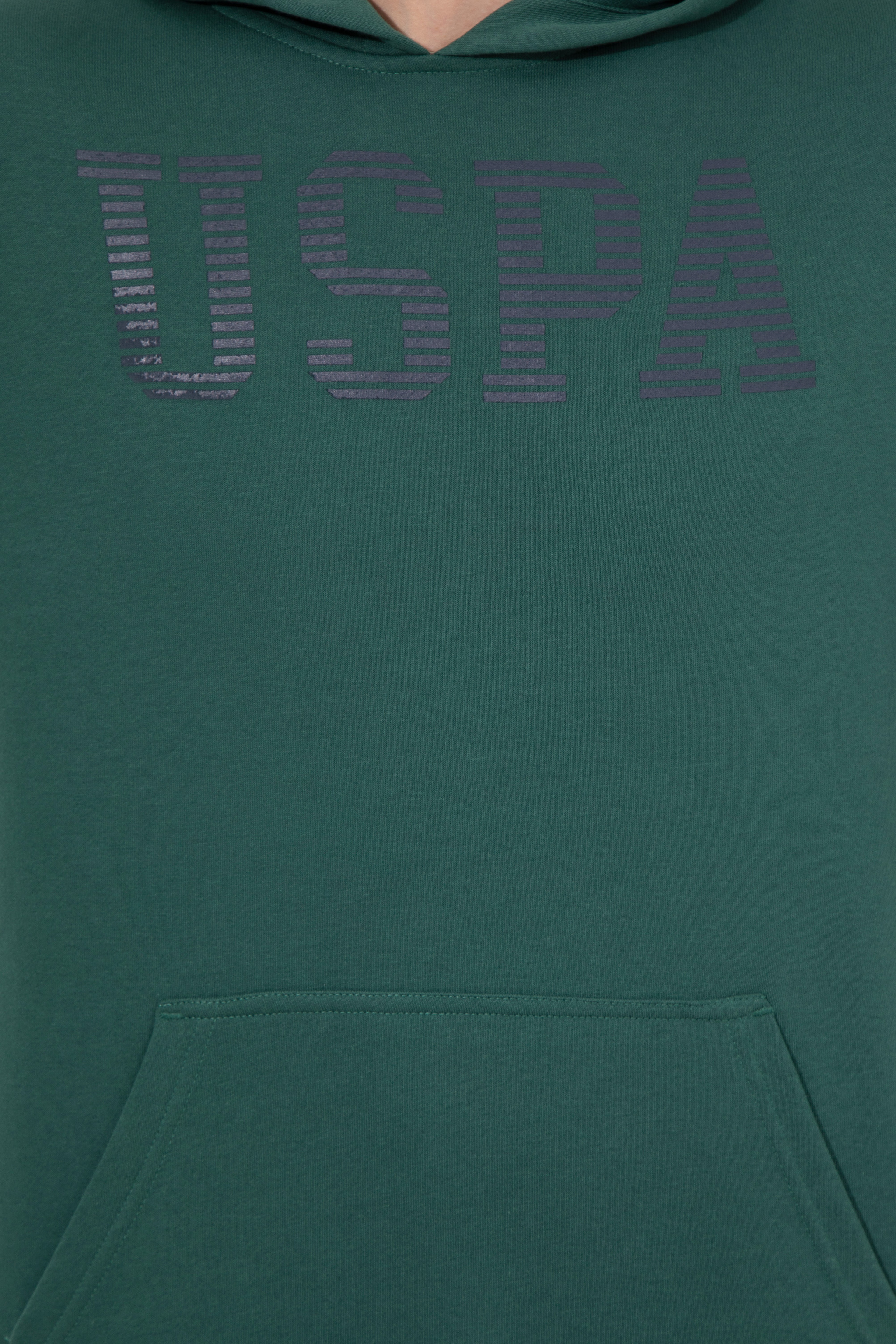 Erkek Yeşil Kapüşonlu Basic Sweatshirt - Image 6
