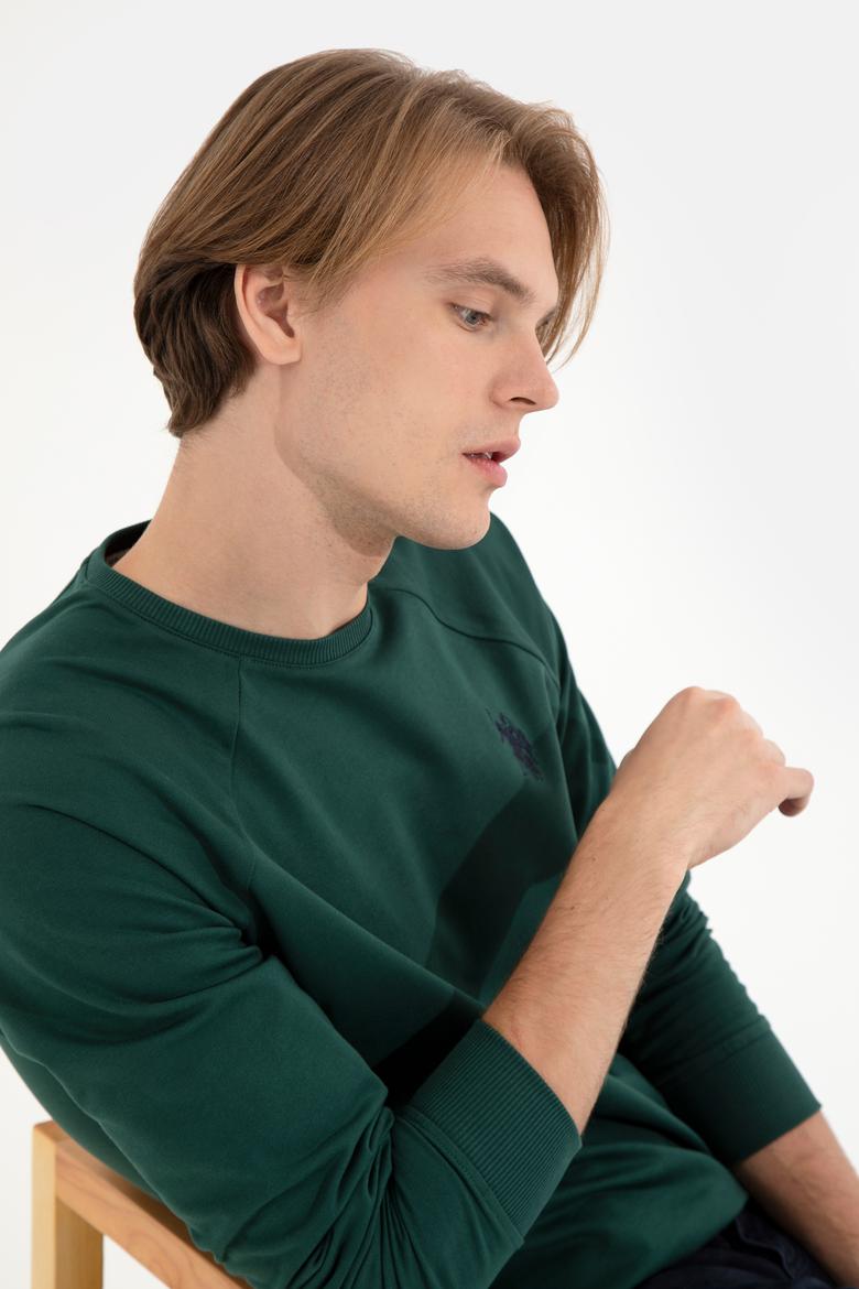 Erkek Yeşil Basic Sweatshirt - 50257289050