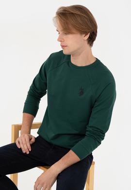 Erkek Yeşil Basic Sweatshirt - 50257289050