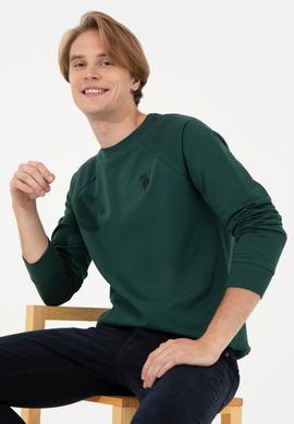 Erkek Yeşil Basic Sweatshirt - 50257289050