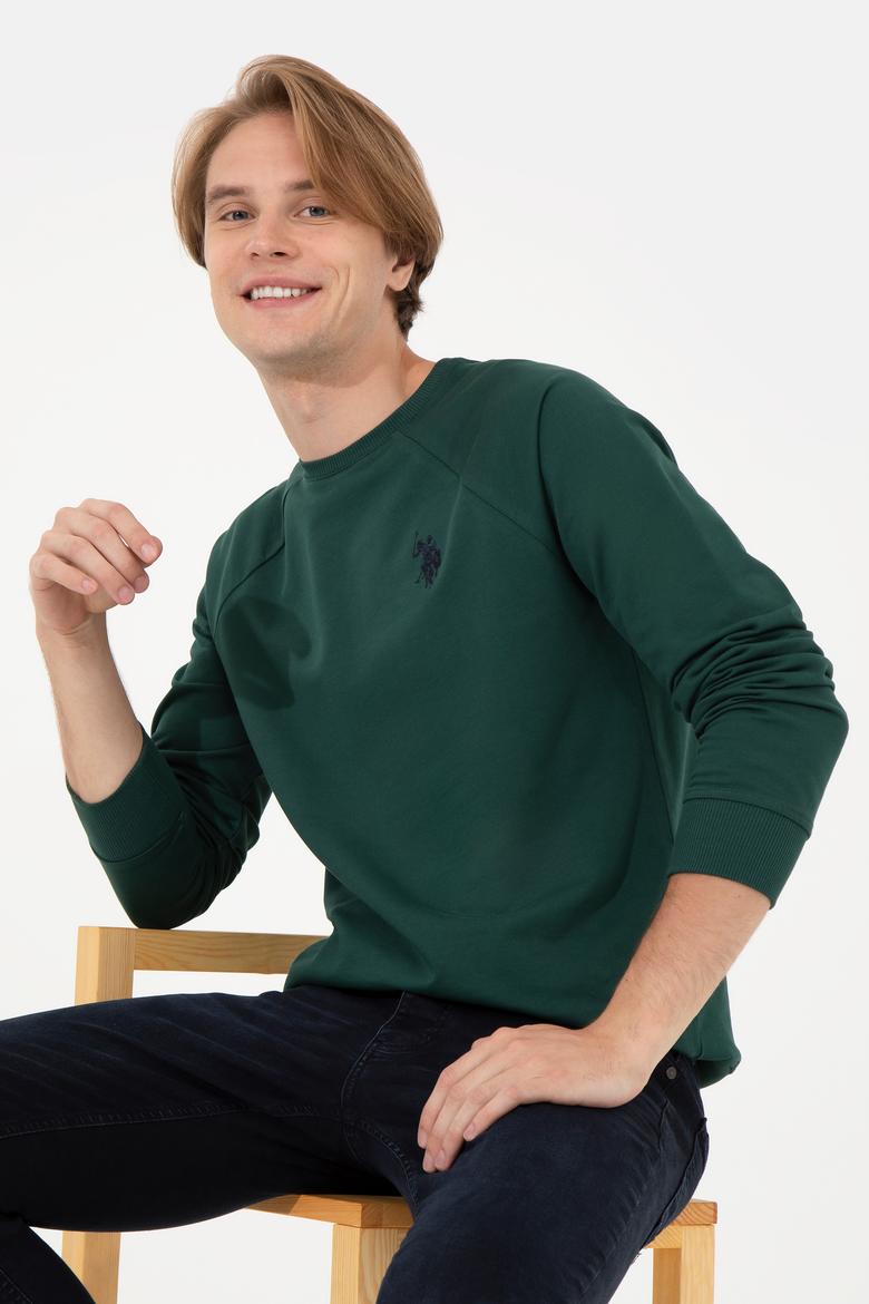 Erkek Yeşil Basic Sweatshirt - 50257289050