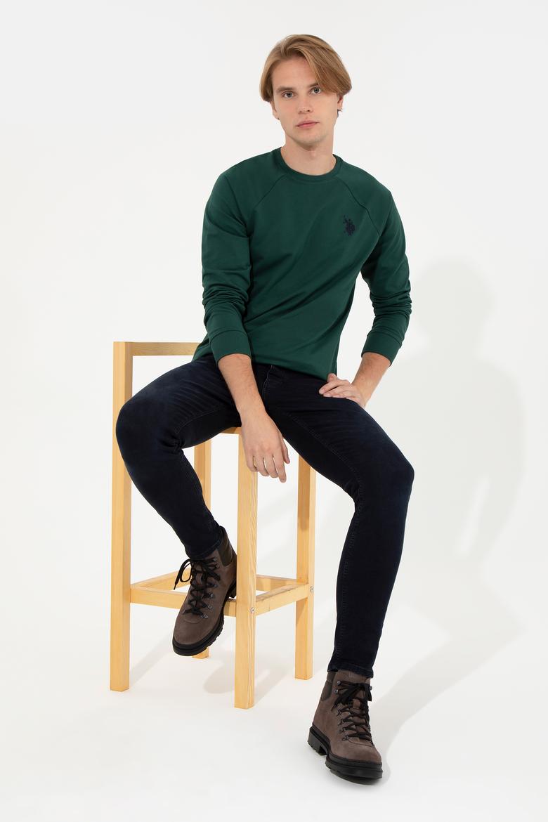 Erkek Yeşil Basic Sweatshirt - 50257289050