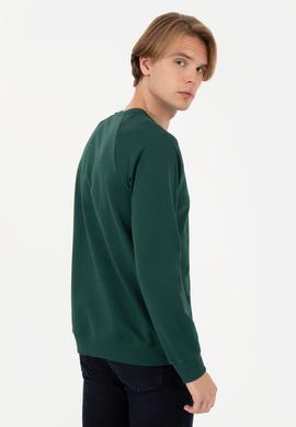 Erkek Yeşil Basic Sweatshirt - 50257289050