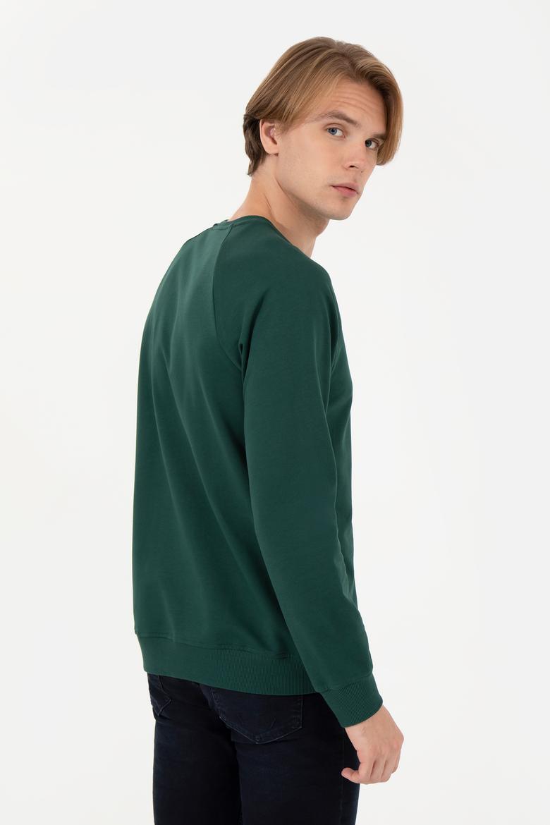 Erkek Yeşil Basic Sweatshirt - 50257289050