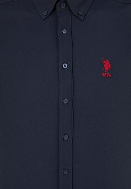 Erkek Lacivert Uzun Kollu Basic Gömlek - 50262534016