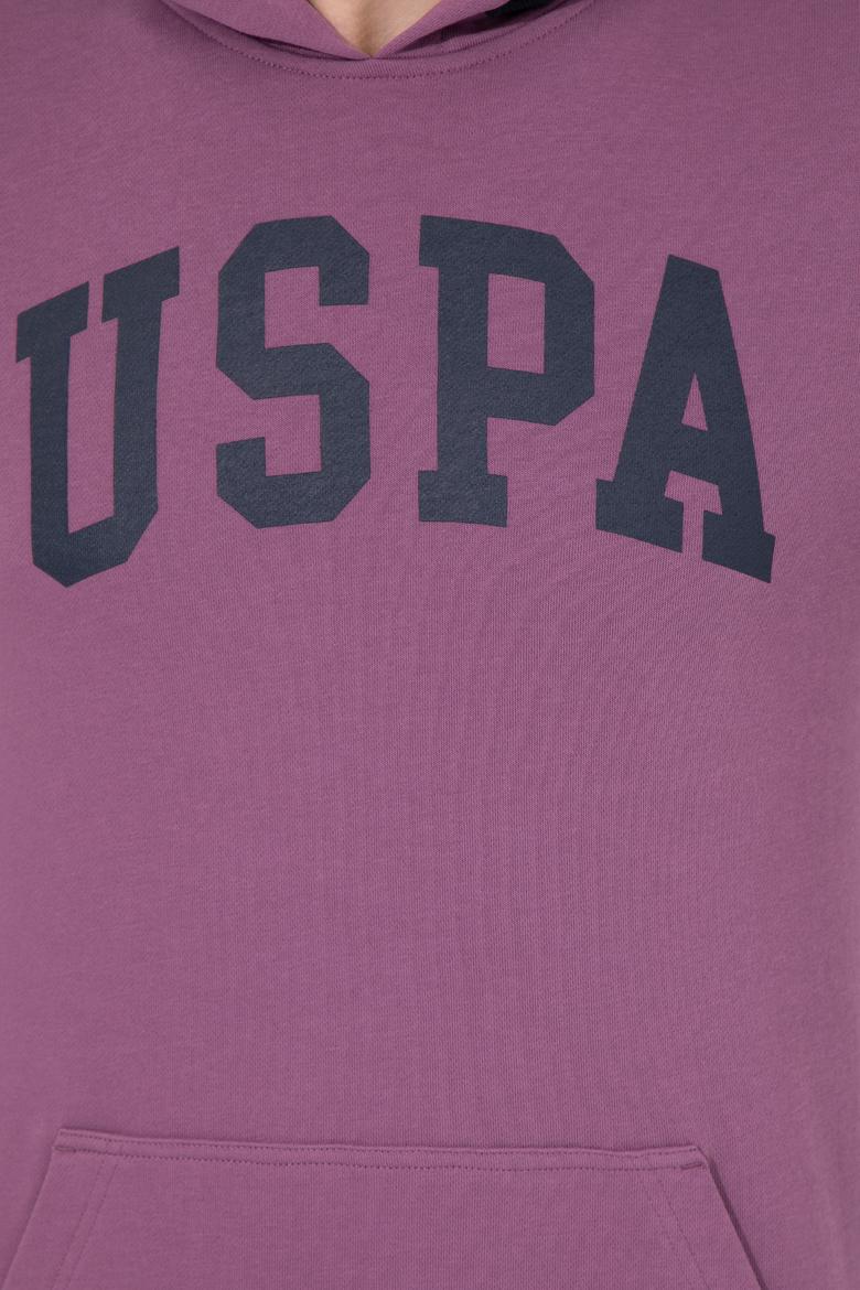 Erkek Menekşe Kapüşonlu Basic Sweatshirt - 50257173071