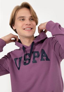 Erkek Menekşe Kapüşonlu Basic Sweatshirt - 50257173071