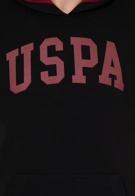 Erkek Siyah Kapüşonlu Basic Sweatshirt - 50257173091