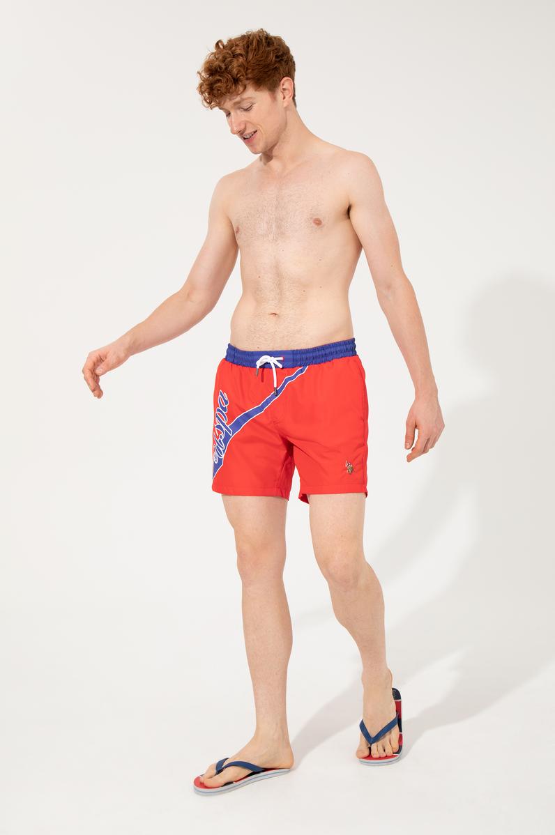 Erkek Kırmızı Deniz Şortu