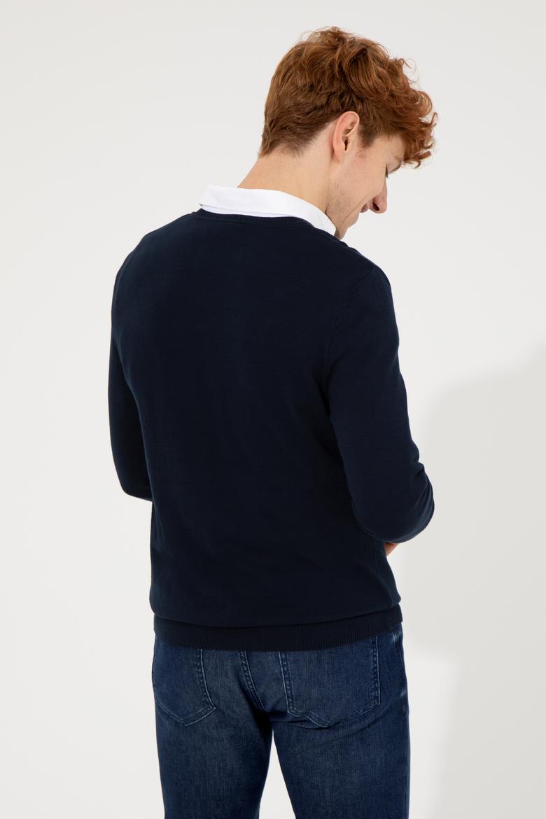 Erkek Lacivert Basic Kazak - 50253445005