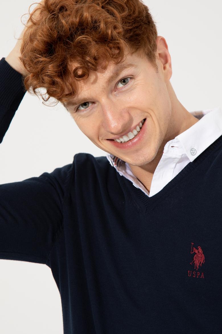 Erkek Lacivert Basic Kazak - 50253445005