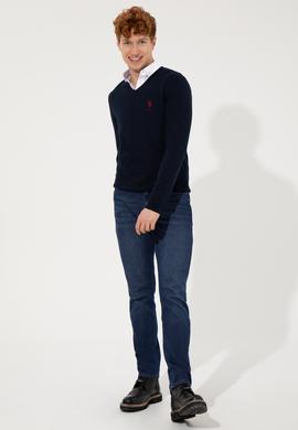 Erkek Lacivert Basic Kazak - 50253445005