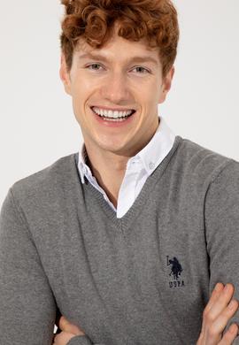 Erkek Gri Melanj Basic Kazak - 50253445025