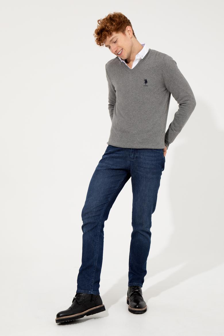 Erkek Gri Melanj Basic Kazak - 50253445025