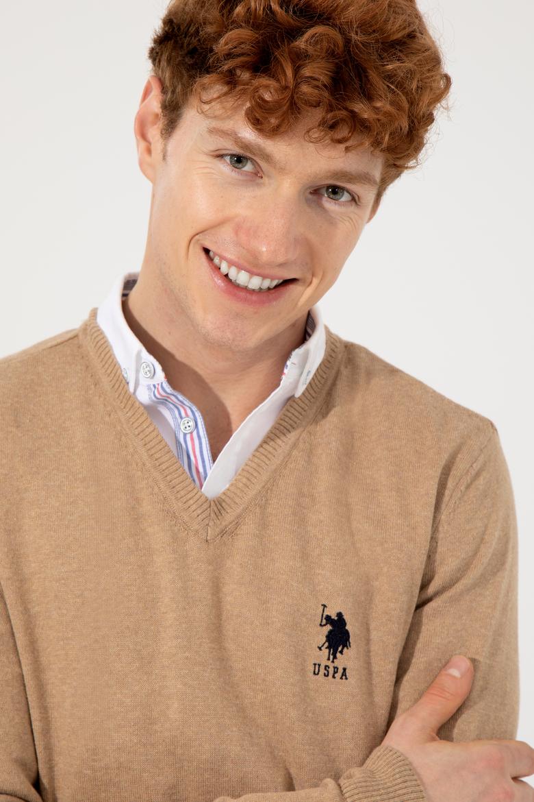 Erkek Camel Melanj Basic Kazak