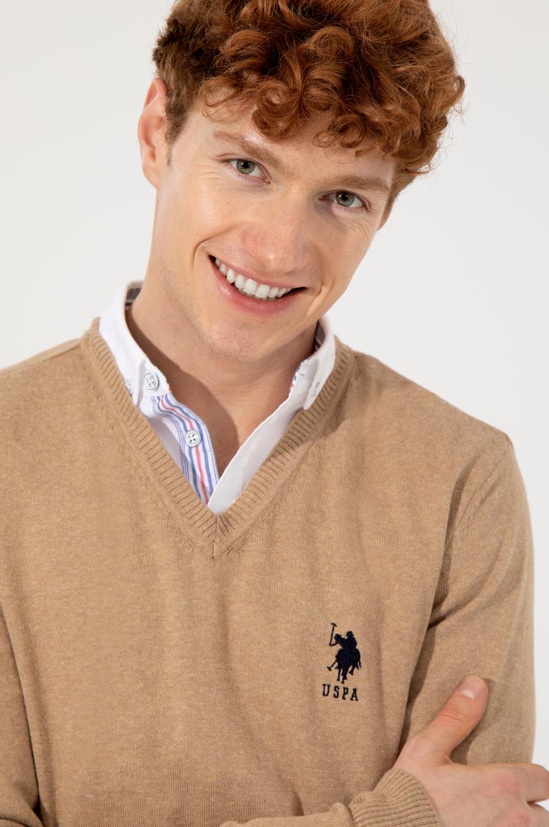 Erkek Camel Melanj Basic Kazak