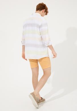 Erkek Turuncu Jean Şort - 50249362002