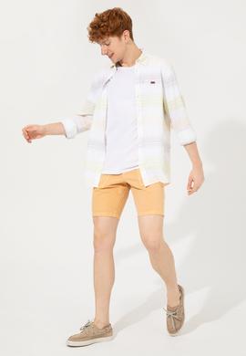 Erkek Turuncu Jean Şort - 50249362002