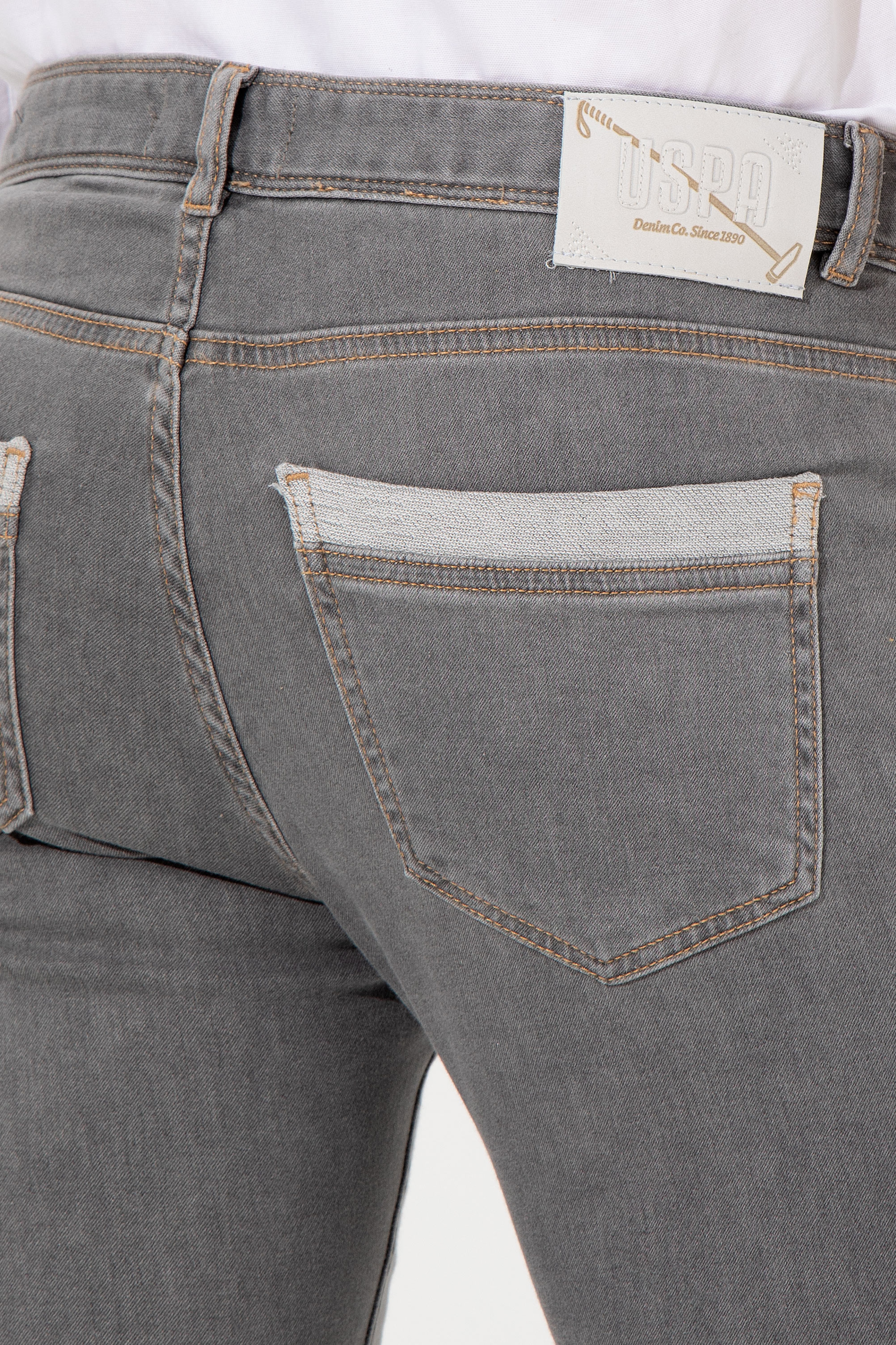 Erkek Gri Jean Pantolon - Image 7