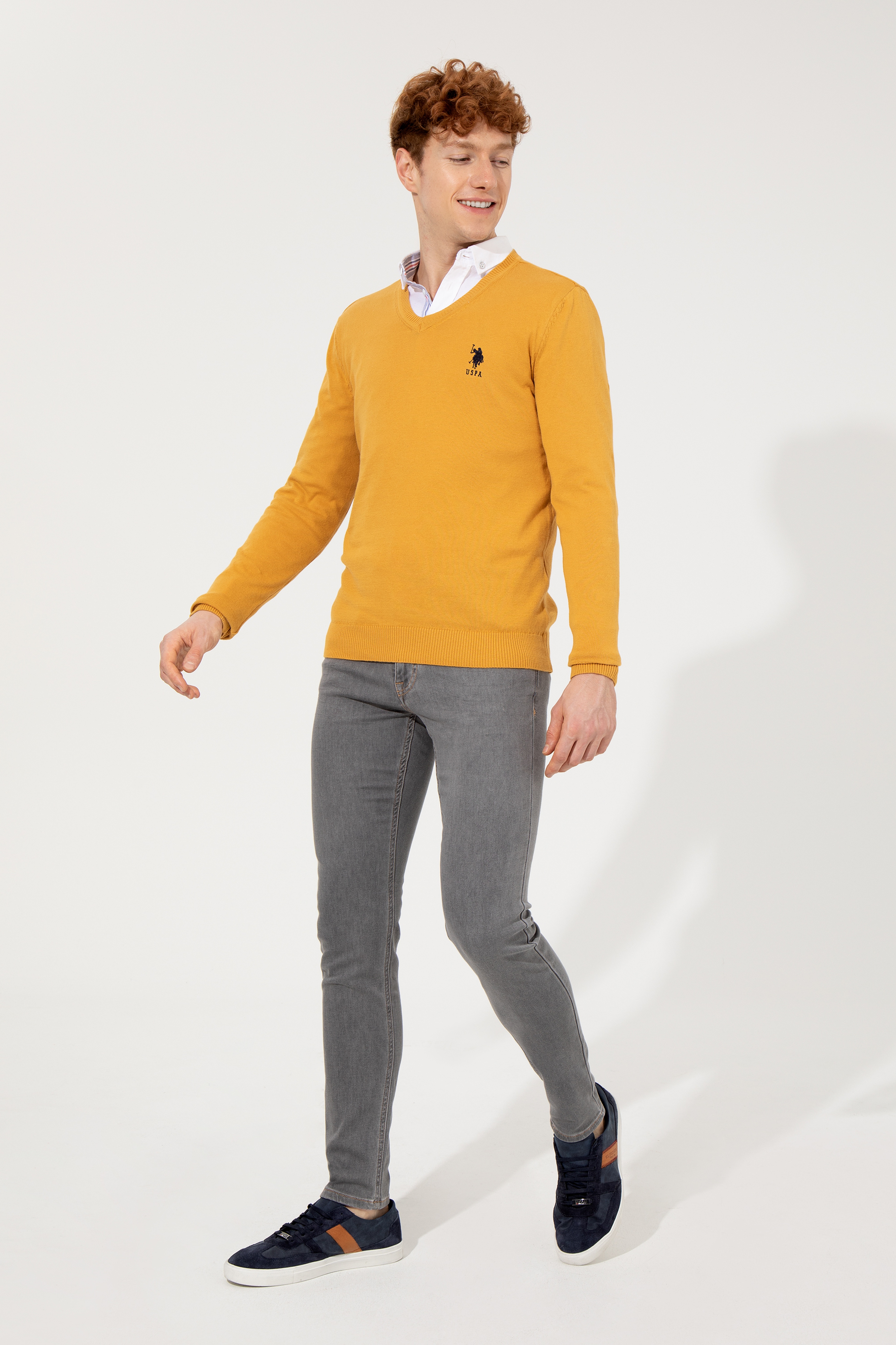 Erkek Gri Jean Pantolon - Image 3