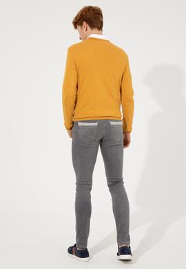 Erkek Gri Jean Pantolon - 50247264039
