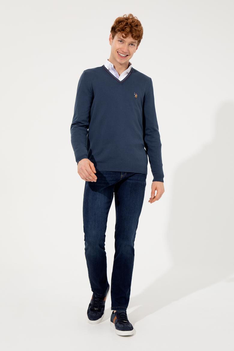 Erkek Koyu Mavi Jean Pantolon - 50251794017