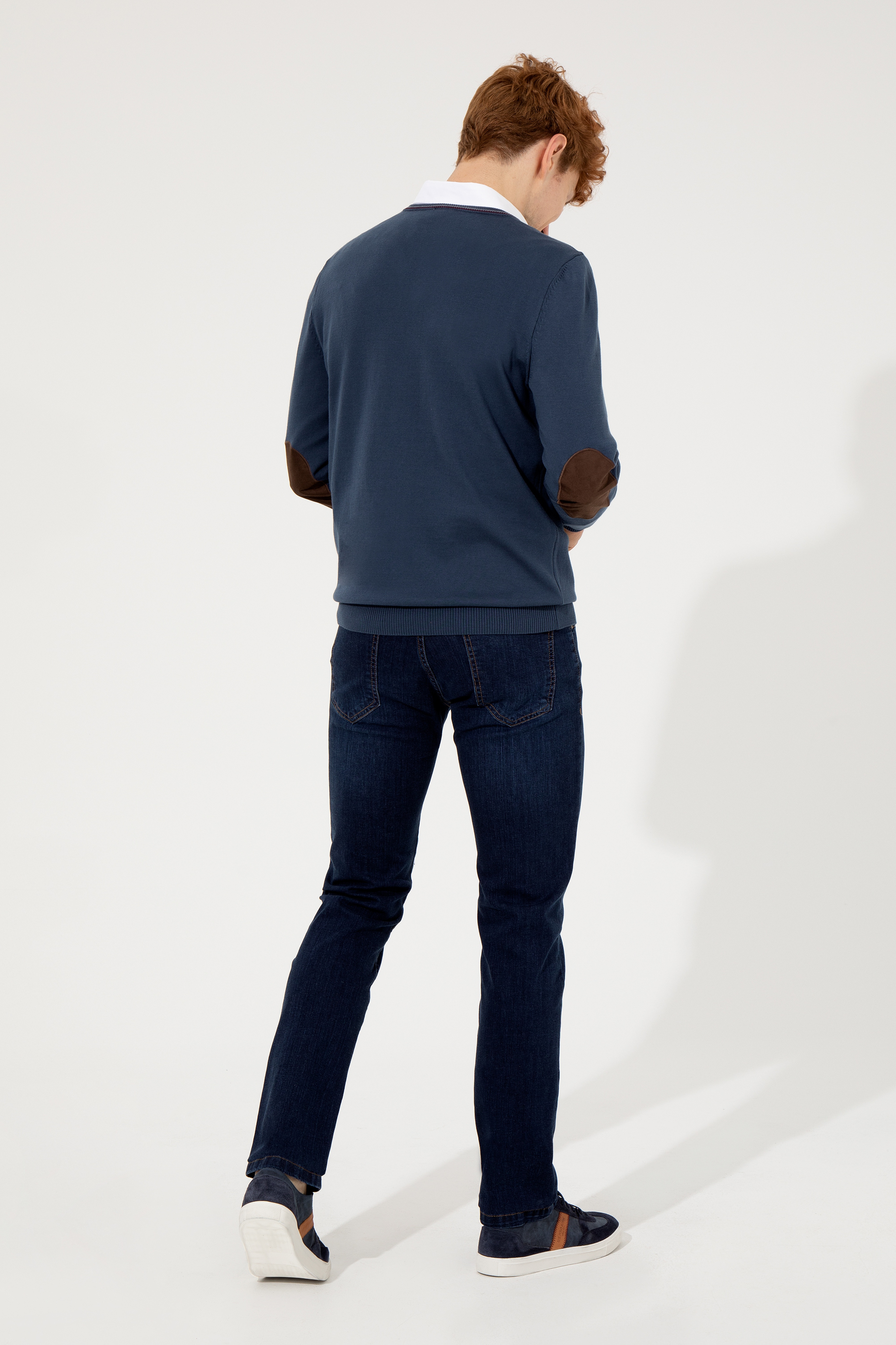 Erkek Koyu Mavi Jean Pantolon