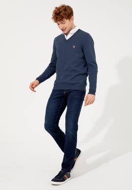 Erkek Koyu Mavi Jean Pantolon - 50251794017