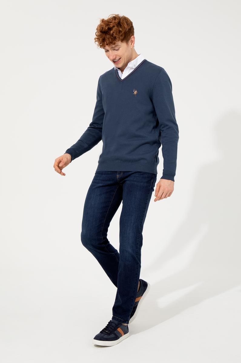 Erkek Koyu Mavi Jean Pantolon