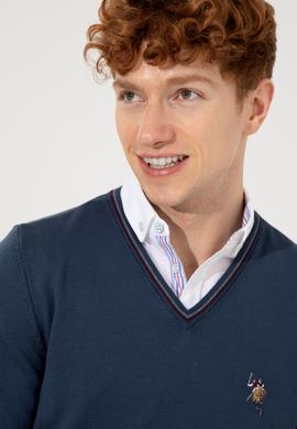 Erkek İndigo Basic Kazak - 50251886050