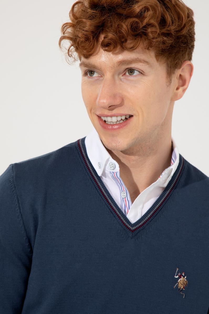 Erkek İndigo Basic Kazak