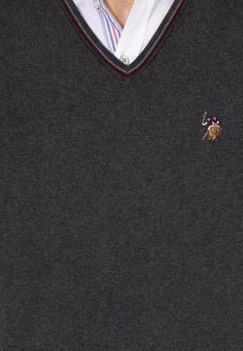 Erkek Antrasit V Yaka Basic Triko Kazak - 50251886026