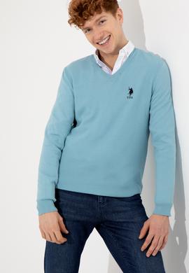 Erkek Mavi Basic Kazak - 50251877154