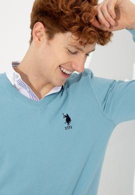 Erkek Mavi Basic Kazak - 50251877154