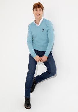 Erkek Mavi Basic Kazak - 50251877154