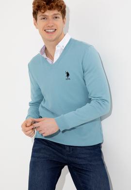 Erkek Mavi Basic Kazak - 50251877154